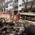Corte de tránsito en calle Artigas por trabajos de reparación del hormigón